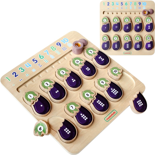 Бізіборд Masterkidz Montessori Баклажан Вчимося рахувати (6955920019738) - зображення 3
