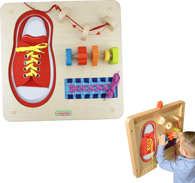 Tablica manipulacyjna Masterkidz Montessori Sznurowanie (6955920015303) - obraz 8