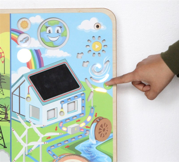 Бізіборд Masterkidz Montessori Відновлювана та невідновлювана енергія (6955920015501) - зображення 6