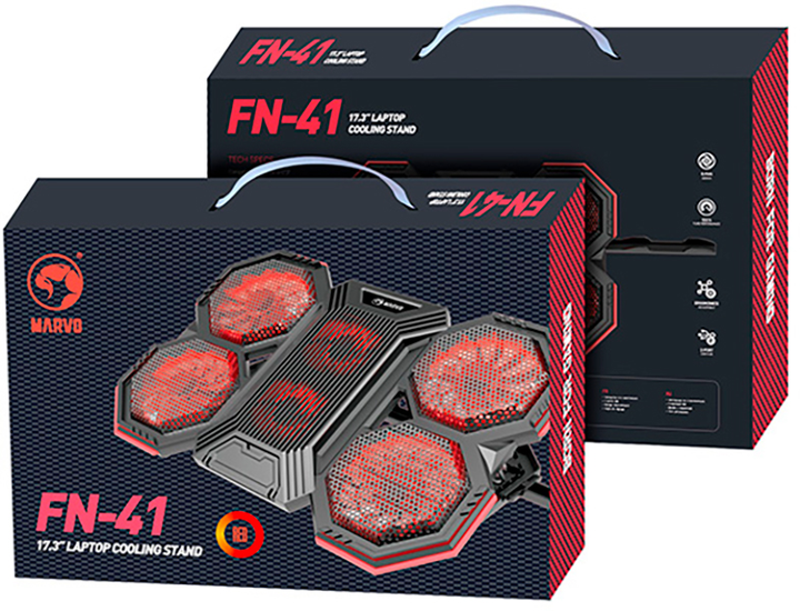 Podkładka chłodząca do laptopa Marvo FN-41 RGB (6932391925522) - obraz 6