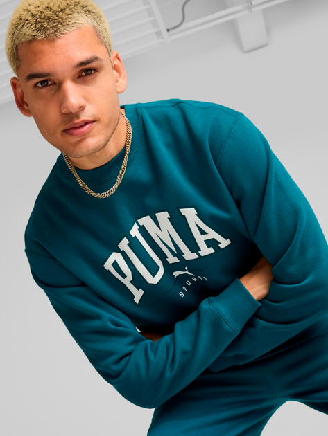 Акція на Світшот чоловічий Puma Squad Crew 68179422 S Зелений від Rozetka