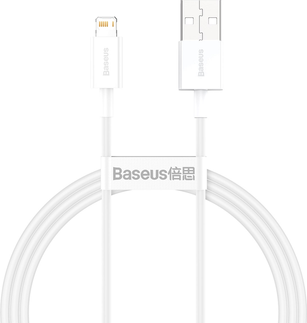 Kabel Baseus Superior Series Fast Charging Lightning 2.4A 2 m White (CALYS-C02) - obraz 1