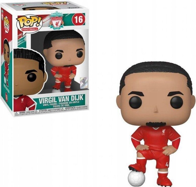 Ігрова фігурка Funko Pop Football Liverpool Virgil Van Dijk 9 см (0889698399203) - зображення 1