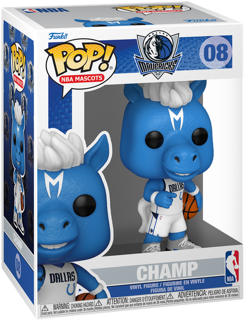 Ігрова фігурка Funko Pop NBA Mascots Даллас Чемпіон 9 см (0889698521680) - зображення 1