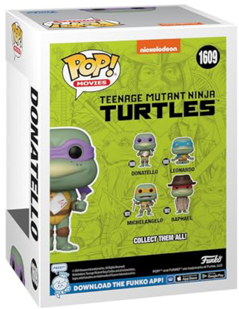 Ігрова фігурка Funko Pop Movies Черепашки-ніндзя - Донателло з серветкою 9 см (0889698760454) - зображення 3