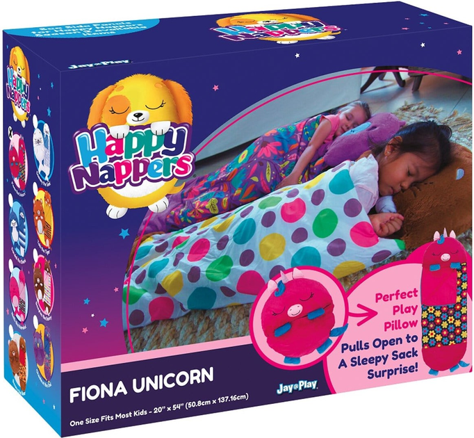 Спальний мішок Tm Toys Happy Nappers Єдиноріг фіолетовий 50.8 см х 137.16 см (0840060271640) - зображення 1