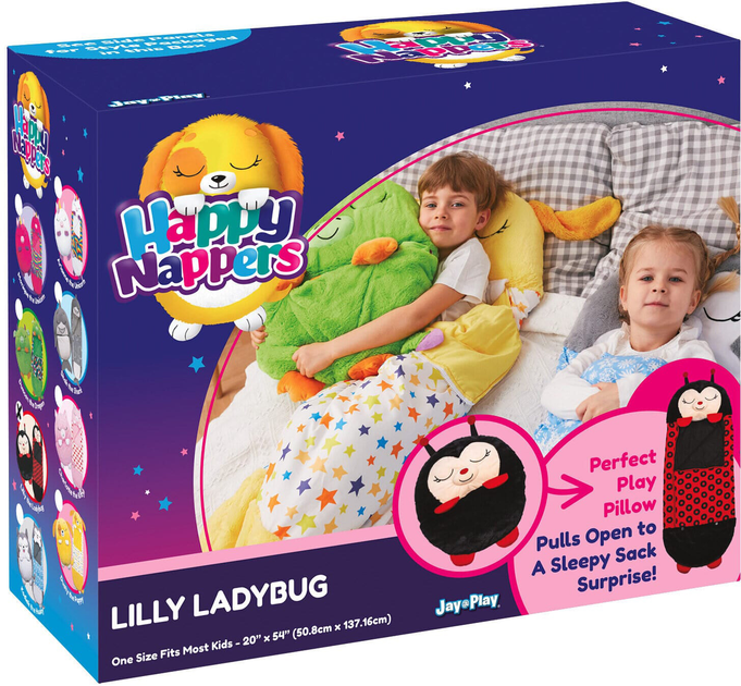 Спальний мішок Tm Toys Happy Nappers Сонечко чорно-червоний 50.8 см х 137.16 см (0840060271817) - зображення 1