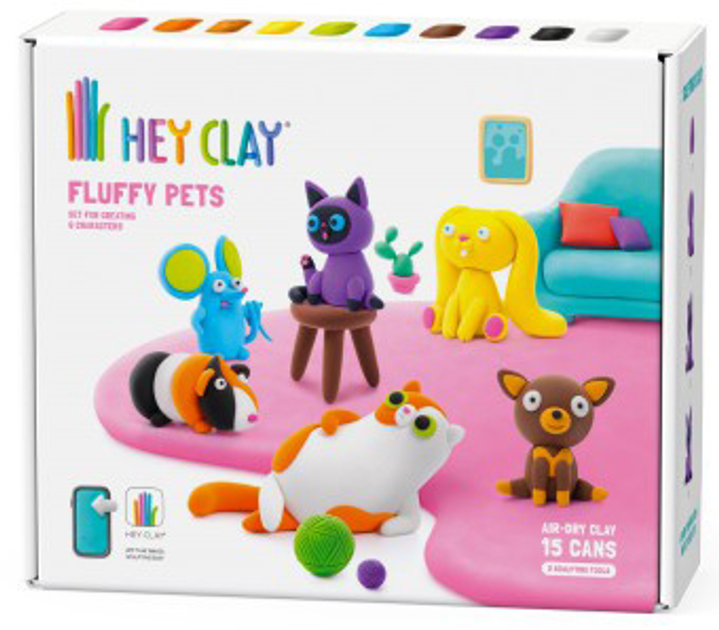 Набір Hey Clay Puffy Pets Пластилін + аксесуари 15 шт. (5904754605335) - зображення 2