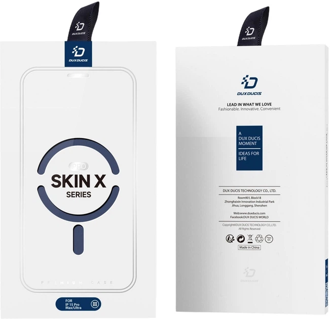 Чохол-книжка Dux Ducis Skin X Pro для iPhone 15 Pro Max з MagSafe Blue (6934913025277) - зображення 5