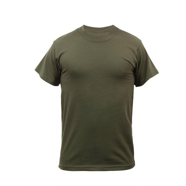 Футболка армійська тактична ROTHCO USA оливкова Poly/Cotton Olive Drab S - зображення 1