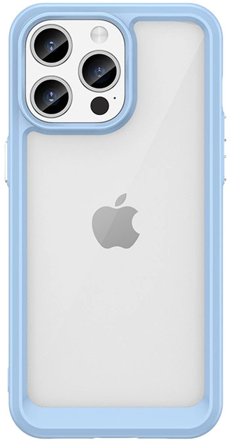 Etui Hurtel Outer Space z elastyczną ramką do iPhone 15 Pro Blue (9145576279663) - obraz 1