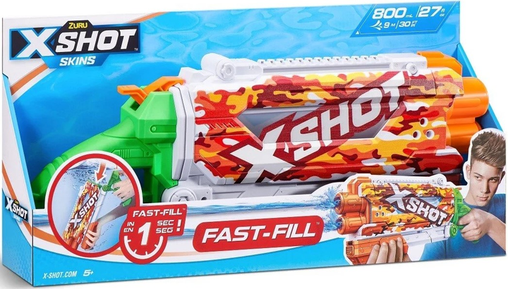 Wyrzutnia wodna Zuru X-Shot Skins Fast Fill Pump Action Szybkie napełnianie (0193052044211) - obraz 7