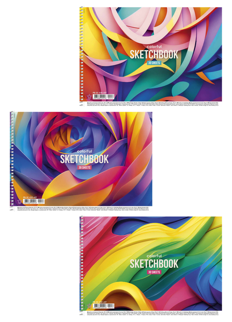 Набір альбомів для малювання 3 шт. Colorful. Альбом Школярик 30 арк. А4 PB-SC-030-457 4823088200256 - Фото 1 Набір альбомів для малювання 3 шт. Colorful. Альбом Школярик 30 арк. А4 PB-SC-030-457 4823088200256 - изображение 1