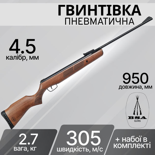 Винтовка пневматическая BSA Meteor Evo 4.5 мм 170 - изображение 1