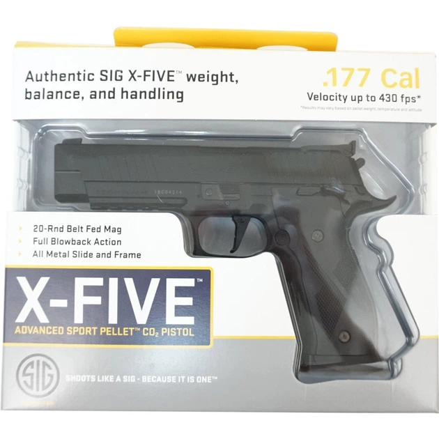 Пістолет пневматичний Sig Sauer P226 X5 Blowback 177 4,5мм AIR-X5-177-BLK - Фото 11 Пістолет пневматичний Sig Sauer P226 X5 Blowback 177 4,5мм AIR-X5-177-BLK - изображение 11