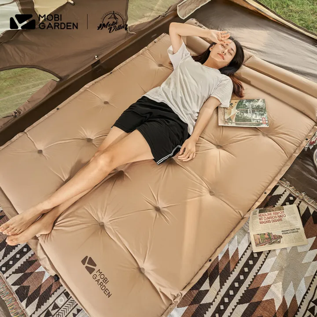 Килимок, що самонадувається з подушкою AQUARIUS 60 мм Mobi Garden NX19663003 brown - зображення 3