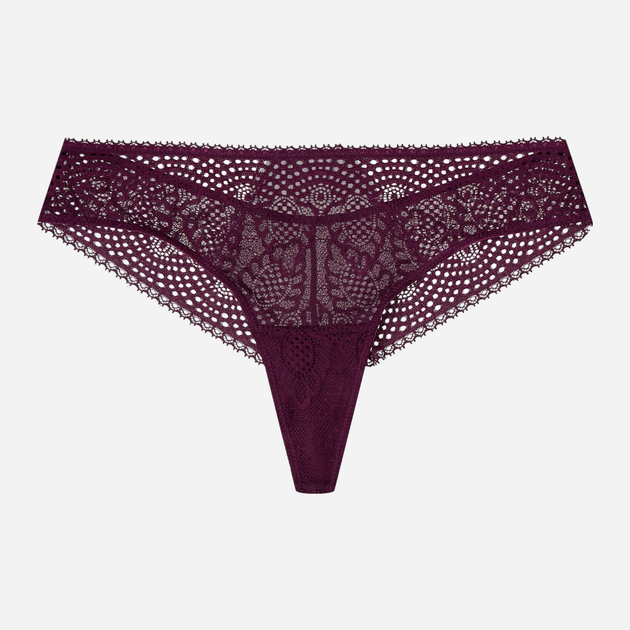 Majtki tanga damskie koronkowe Esotiq 41857-49X L Fioletowe (5903972293119) - obraz 6