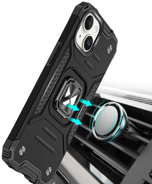 Etui plecki Wozinsky Ring Armor do Apple iPhone 15 Plus Red/Black (9145576280614) - obraz 6
