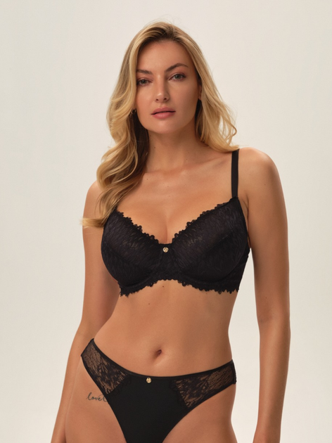 Biustonosz damski z fiszbinami Push-up Esotiq 42182-99X 80D Czarny (5903972296240) - obraz 3