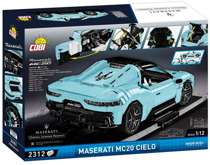 Klocki konstrukcyjne Cobi Maserati MC20 Cielo Executive Edition 2312 elementów (5902251243517) - obraz 2