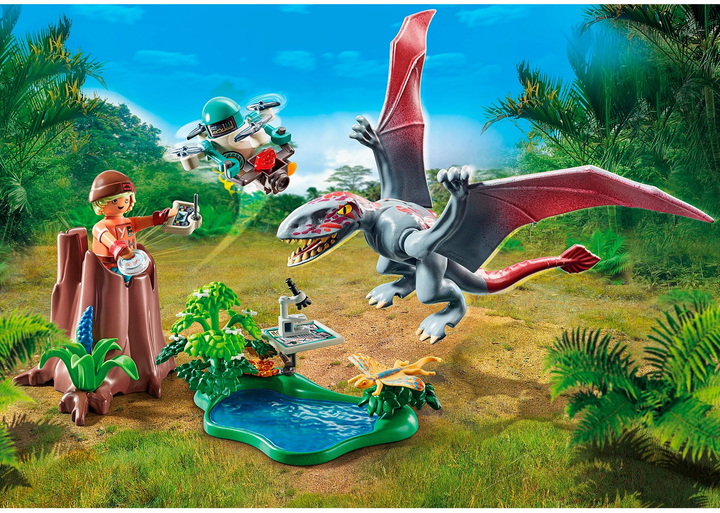 Klocki Playmobil Dinos Stacja badawcza dla dinozaurów Dimorfodonów 49 elementów (4008789715258) - obraz 5