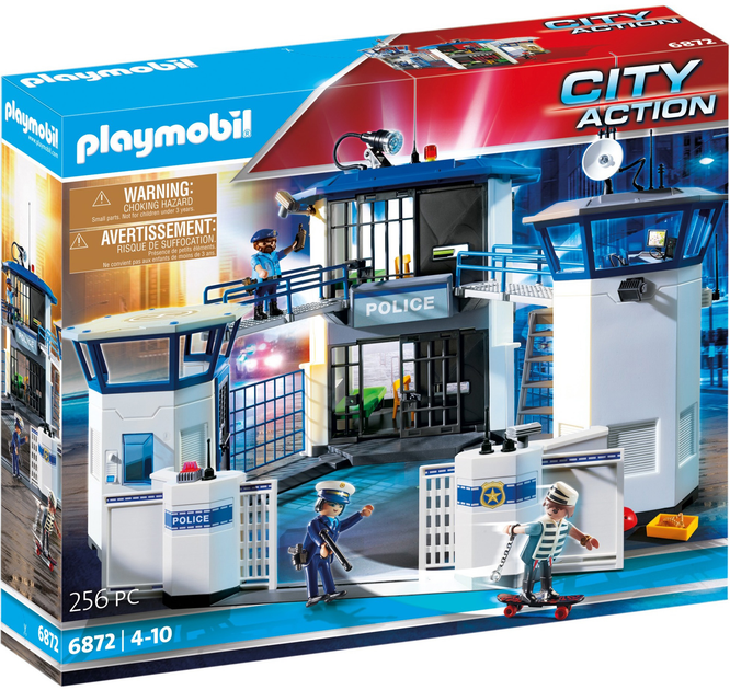 Zestaw konstrukcyjny Playmobil City Action Police Command Centre with Prison 256 szt (4008789068729) - obraz 1