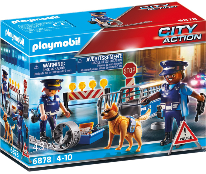 Конструктор Playmobil City Action Police Дорожній блокпост 48 деталей (4008789068781) - зображення 1