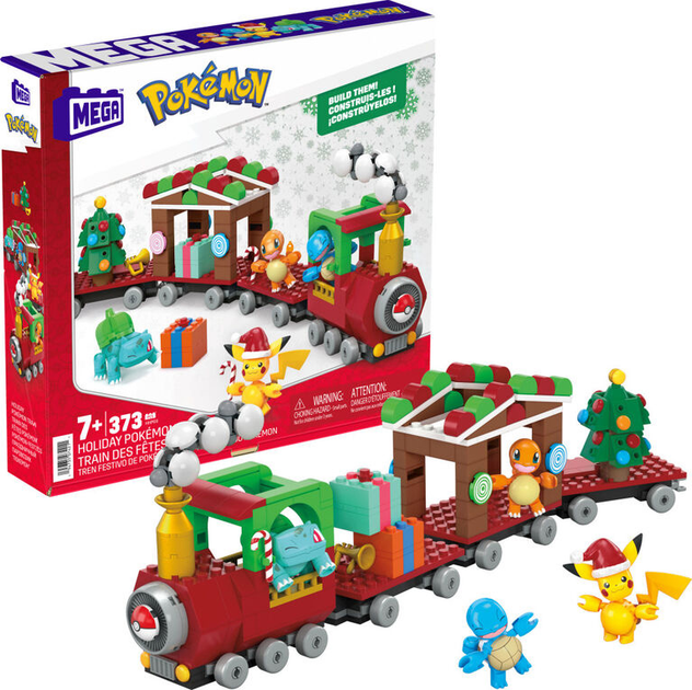 Zestaw konstrukcyjny Mega Pokémon Holiday Train building set 373 szt (0194735074211) - obraz 1