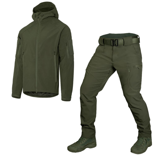 Тактический CamoTec костюм Stalker 2.0 SoftShell Olive олива L - изображение 1