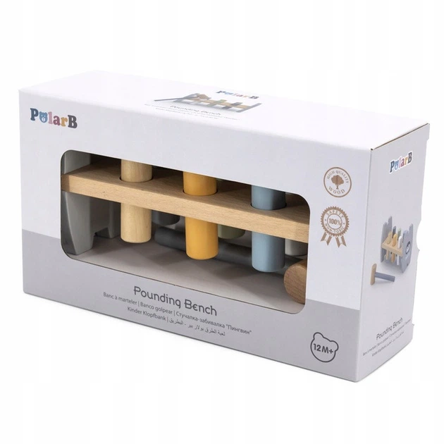 Дерев'яний молоток Viga PolarB Пінгвін Монтессорі розвиваюча гра