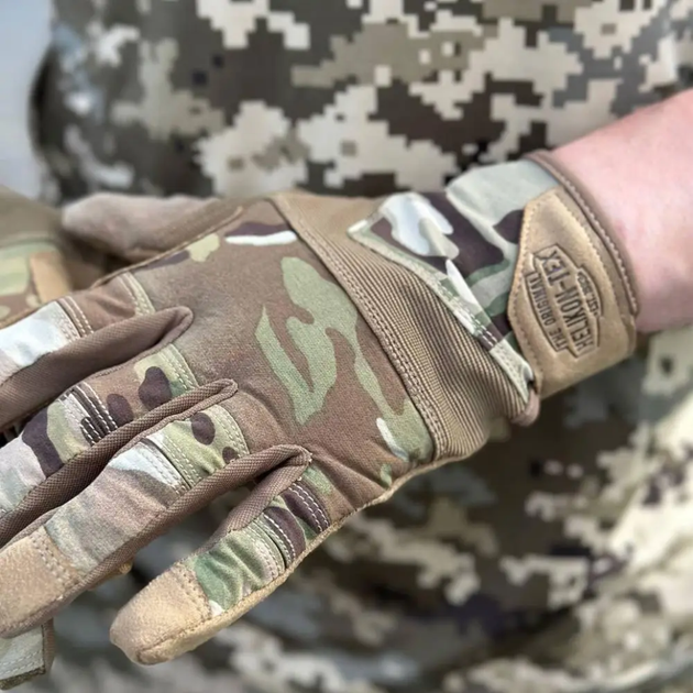Рукавички тактичні Helikon-Tex Range Tactical Gloves - PenCott WildWood / Coyote A, розмір S - изображение 4