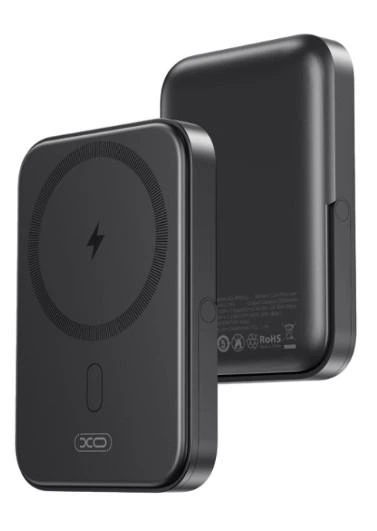 УМБ Повербанк XO PR242 5000mAh PD20W з бездротовою зарядкою 15W та U-подібним тримачем Чорний - зображення 3