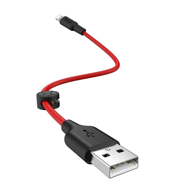 Кабель Hoco USB - Lightning короткий 0,25м 2.4A силікон X21 Plus Red (X21_025_Red) - Фото 6 Кабель Hoco USB - Lightning короткий 0,25м 2.4A силікон X21 Plus Red (X21_025_Red) - зображення 6