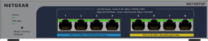 Комутатор Netgear MS108TUP (MS108TUP-100EUS) - зображення 2