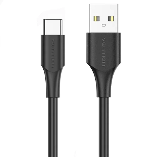 Кабель Vention USB 2.0 AM to Type-C M 3м 3A 18W PVC Black (CTHBI) - зображення 2
