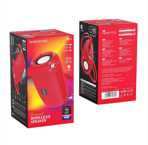 Беспроводная портативная колонка BOROFONE BR4 Horizon sports wireless speaker BT5.0 500mAh Red (BR4R) - Фото 3 Беспроводная портативная колонка BOROFONE BR4 Horizon sports wireless speaker BT5.0 500mAh Red (BR4R) - изображение 3