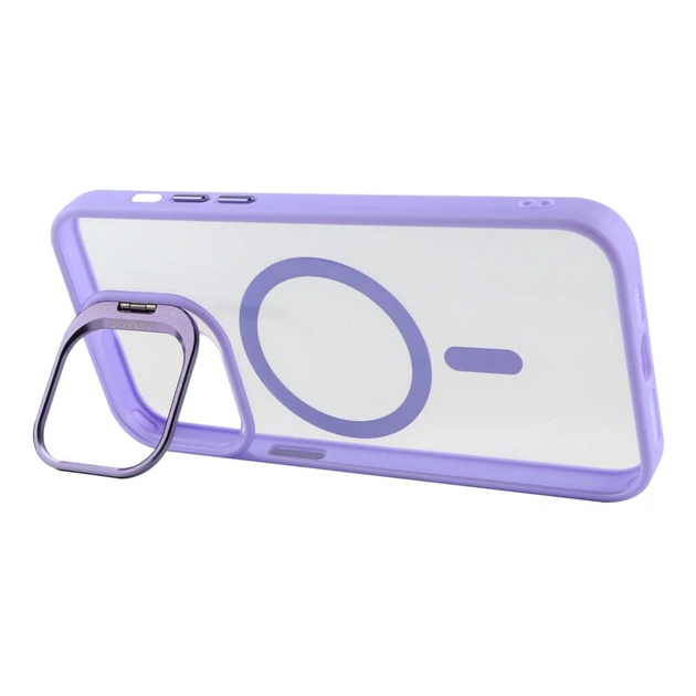 Чохол TPU+PC+Metal Stand Case with MagSafe and Camera Lenses для iPhone 14 Pro Max Колір Grey - изображение 12