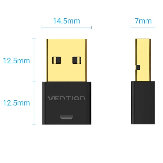 Bluetooth адаптер Vention BT5.1 USB Apt-X RTL CD Black (NAFB0) - изображение 6