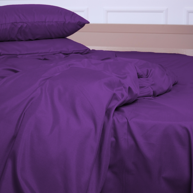 Акція на Простирадло на резинці MirSon Mikrosatin Premium №19-3424 Sunset Purple 100х190х25 від Rozetka