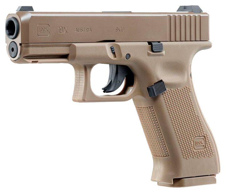 Пистолет пневматический Umarex Glock19X Tan кал. 4.5 мм ВВ - изображение 2