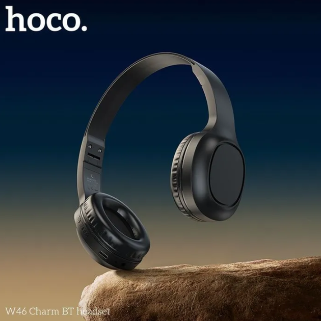 Наушники беспроводные полноразмерные Hoco W46 черные - изображение 5