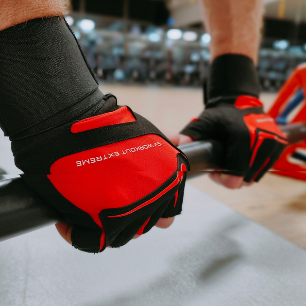 Rękawiczki treningowe SportVida SV-PA0200 S Czerwone (5903949200799) - obraz 8