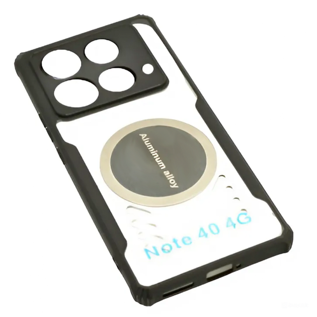 Чехол - накладка Acryl Cooling Armor для Infinix Note 40 с магнитной пластиной, Black - Фото 6 Чехол - накладка Acryl Cooling Armor для Infinix Note 40 с магнитной пластиной, Black - изображение 6