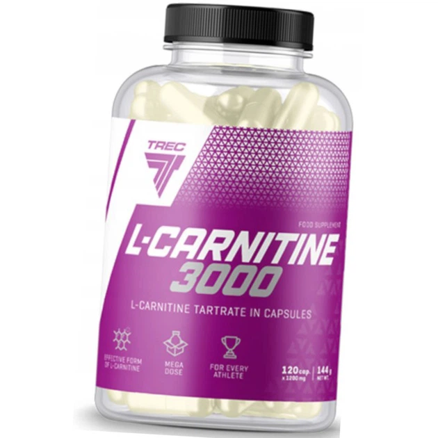 Л-карнітин TREC nutrition L-Carnitine 3000 120 caps Комплекс для схуднення і зниження - зображення 2