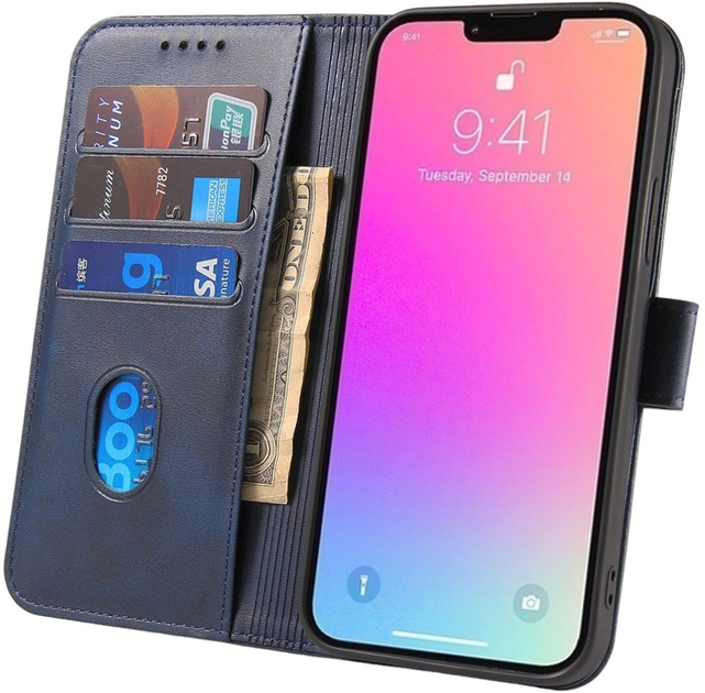 Чохол-книжка Hurtel Magnet Case для iPhone 15 Pro Blue (9145576279267) - зображення 2