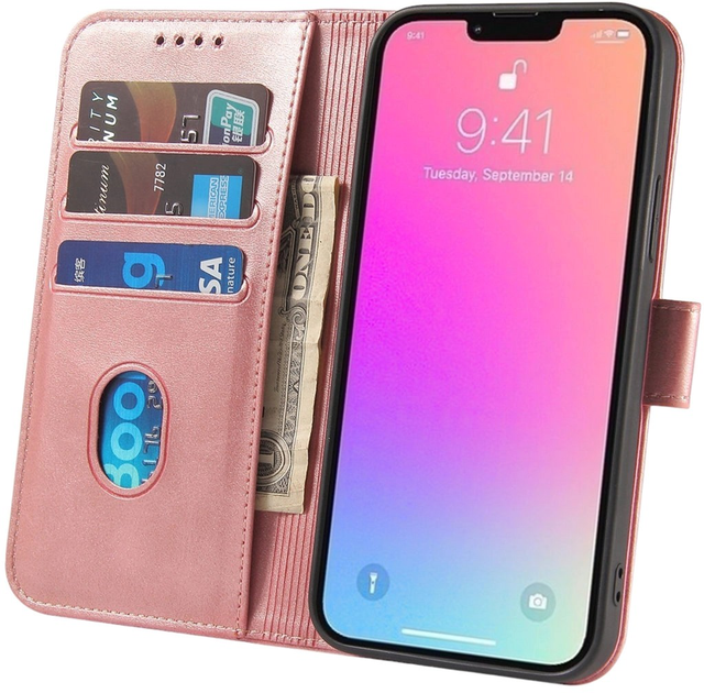 Чохол-книжка Hurtel Magnet Case для iPhone 15 Pro Pink (9145576279281) - зображення 2