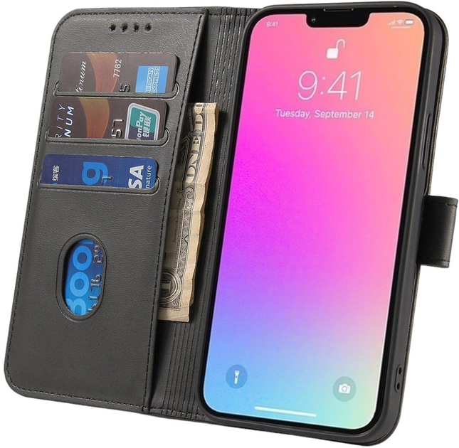 Etui z klapką Hurtel Magnet Case do iPhone 15 Pro Max Black (9145576279298) - obraz 2