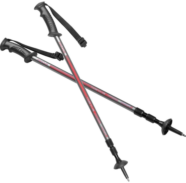 Kijki trekkingowe Spokey 924976 Ekvilibro GY RD 105 - 135 cm szaro-czerwone (5902693249764) - obraz 1