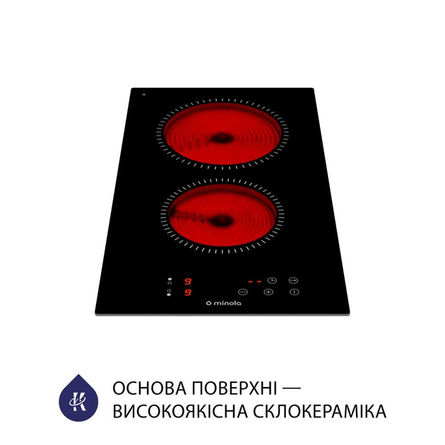 Варильна поверхня електрична Minola MVH 3031 KBL - зображення 3