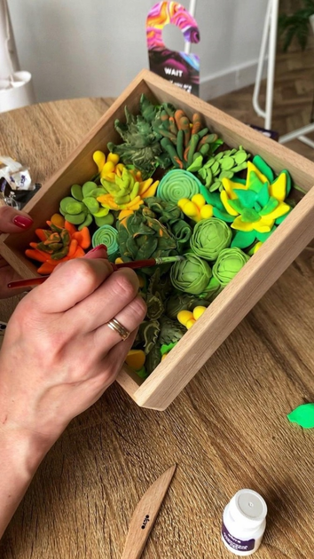 Набір для творчості OKTO Wood&Craft Succulents Energy 21 х 21 см (4820199475825) - зображення 7
